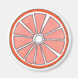 Imã Juicy Florida Orange Citrus Fruta Slice