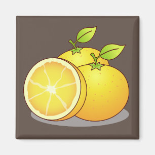 Imã Juicy Orange fruta art