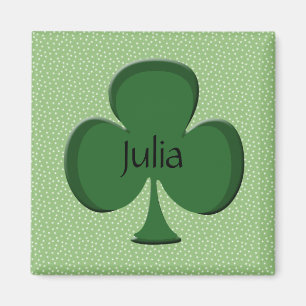 Imã Julia Shamrock Nome Magnet