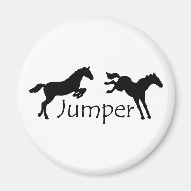 Imã Jumper Com Dois Cavalos Pulando (Frente)