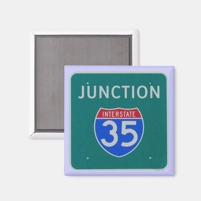 Imã Junction Interstate 35 Highway Sign (Front/Back)