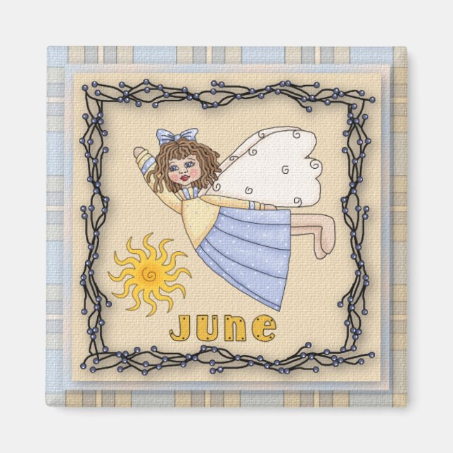 Imã June Angel / Fairy Month Magnet (Frente)