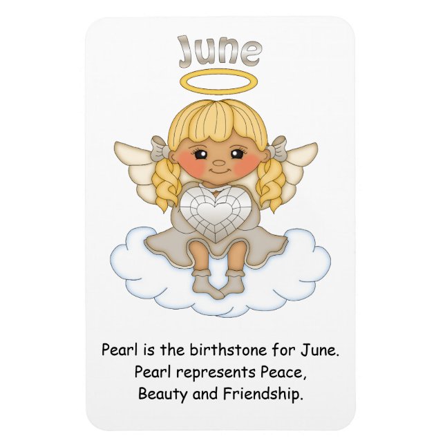 Ímã June Birthstone Angel Blonde Premium Magnet (Vertical)
