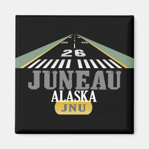Imã Juneau Alaska - pista de decolagem do aeroporto