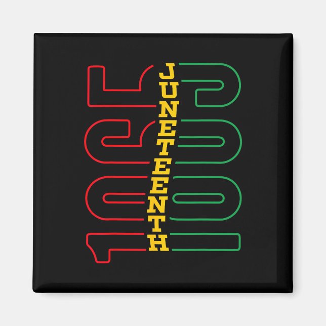Imã Juneteenth 1865 Mês da História Negra Afro America (Frente)