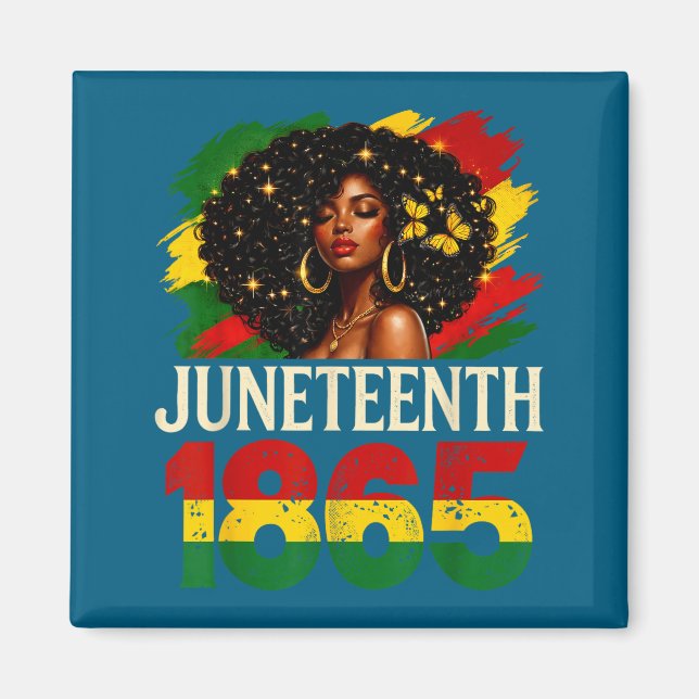 Imã Juneteenth 1865 mulheres negras orgulho afro-ameri (Frente)