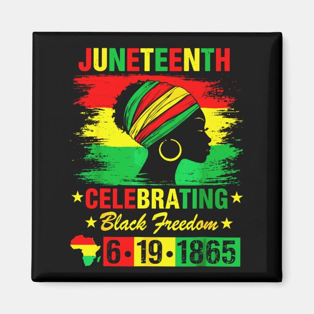 Imã Juneteenth 19 de junho de 1865 afro-americano  (Frente)