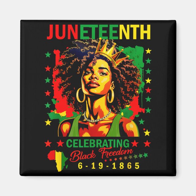 Imã Juneteenth celebra dia da liberdade negra menina m (Frente)