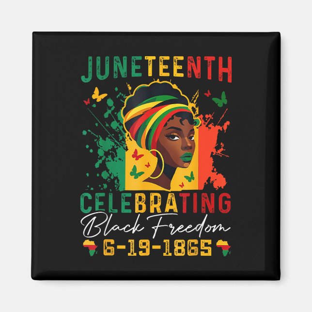 Imã Juneteenth Celebrando a Liberdade Negra Juneteenth (Frente)