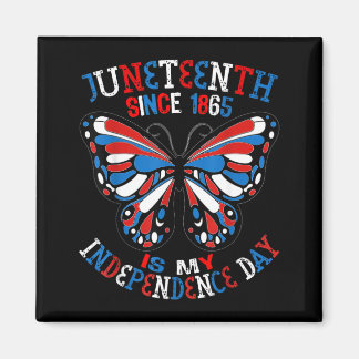 Imã Juneteenth É Dia Da Independência Borboleta Vermel