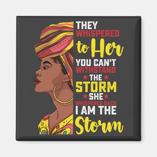 Imã Juneteenth Eu Sou A Tempestade Melanina Menina Pre (Frente)