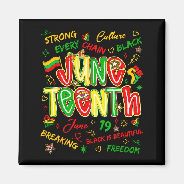 Imã Juneteenth liberdade negra africana 19 de junho de (Frente)