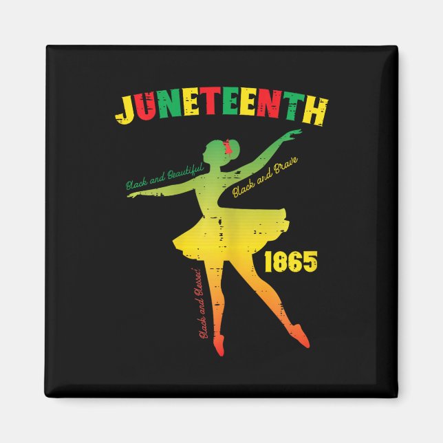 Imã Juneteenth Llerina Negro Linda Llet Meninas Crianç (Frente)