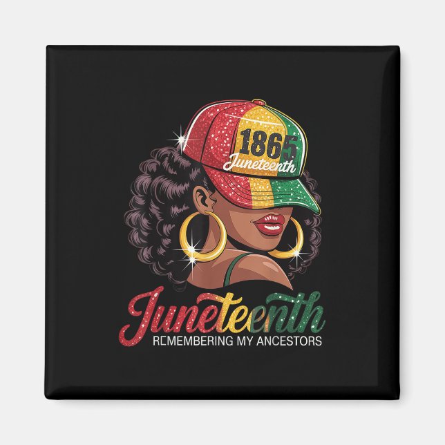 Imã Juneteenth Mulheres Negras Meninas Lembrando Meus  (Frente)