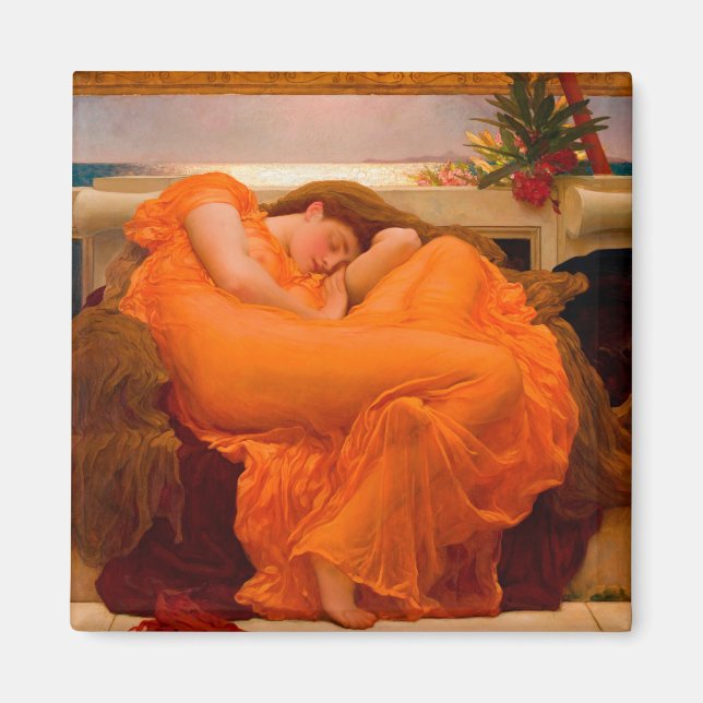 Imã Junho flamejante por Lord Frederic Leighton (Frente)