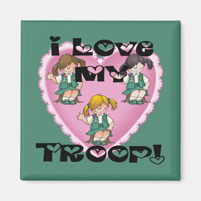 Imã Junior I Love My Troop Heart (Frente)