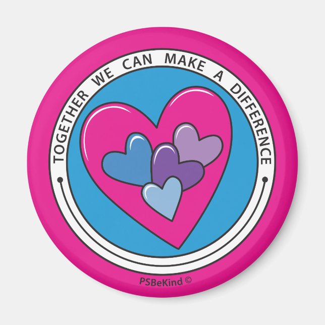 Imã Juntos Podemos Fazer Uma Diferença De 2_ Magnet 2, (Frente)