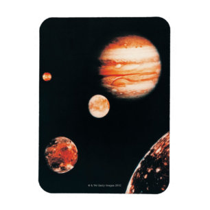 Ímã Jupiter e os satélites galileus