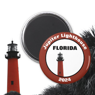Imã Jupiter Florida Lighthouse Fotografia Red
