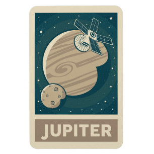 Ímã Jupiter Retro Galaxy Satélite