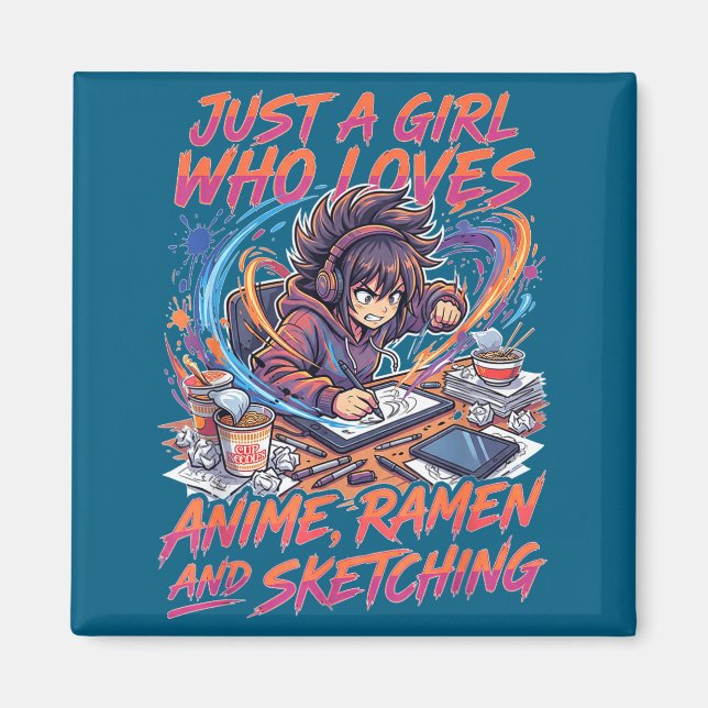 Imã Just A Girl Who Loves Anime Ramen And Sketching Ma (Frente)