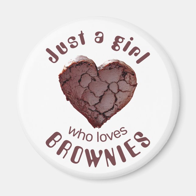Imã Just a girl who loves  brownies (Frente)