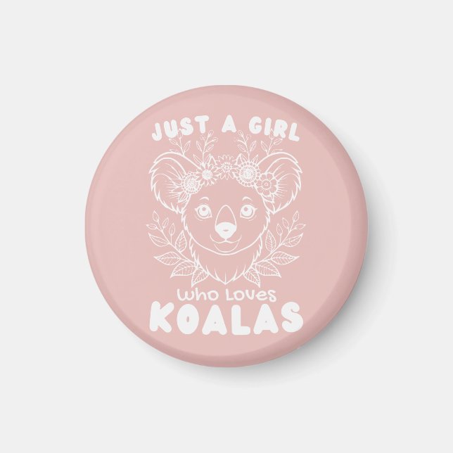 Imã Just a Girl who Loves Koalas (Frente)