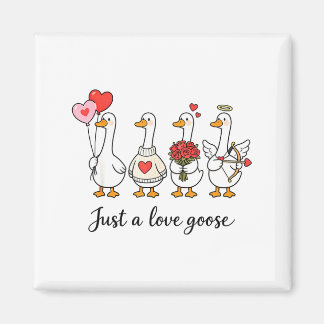 Imã Just A Love Goose Cute Valentines Geese Heart Cud 