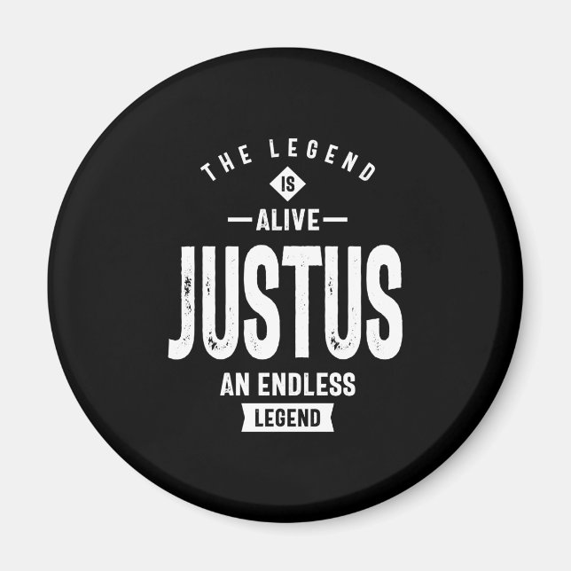 Imã Justus Personalizado Nome Aniversário Presente (Frente)