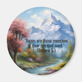 Imã JW 2026 Year Text Matthew 5:3 Mountain Scene