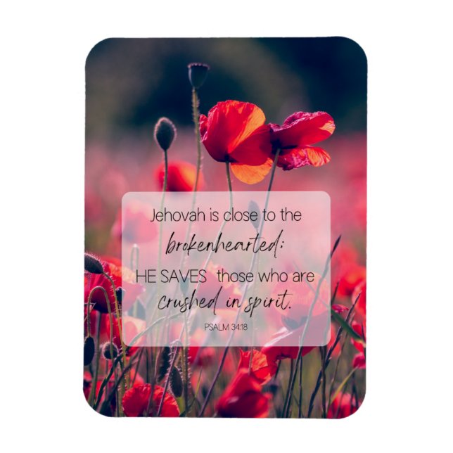 Ímã JW Encorajando o Salmo do Magnet 34:18 (Vertical)