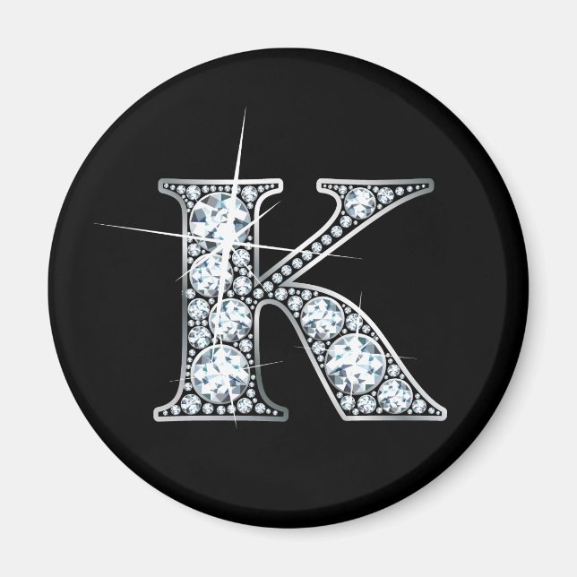 Imã "K" Faux-"Diamond Bling" Magnet (Frente)