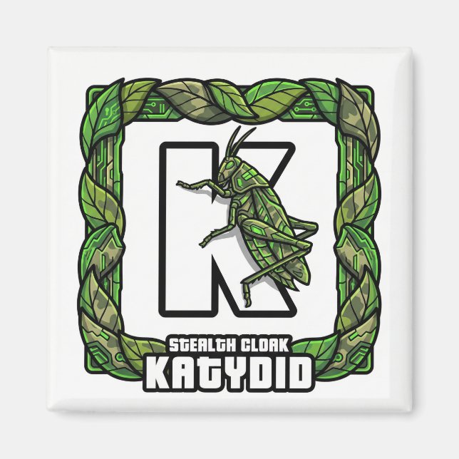 Imã K is for Katydid – GTA Style ABC Learning Magnet (Frente)