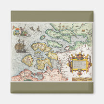 Kaart van Zeeland (1592) por Frans Hogenberg.