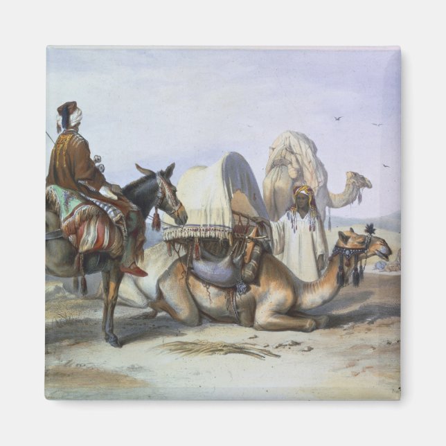 Imã Kafila com um Camel Bearing a Hodesh, ilustração (Frente)