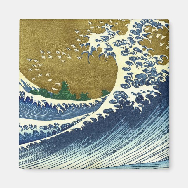 Imã Kaijo no Fuji Hokusai ondas Kanagawa (Frente)