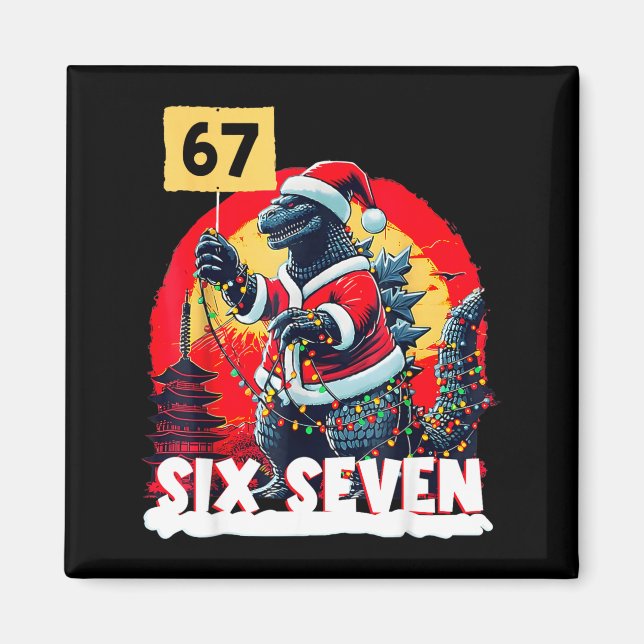Imã Kaiju Christmas 67 Santazilla Japanese Monster Din (Frente)