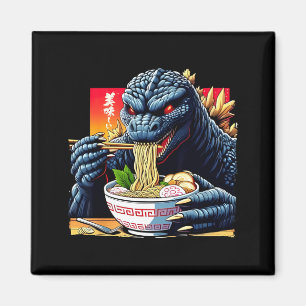 Imã Kaiju Engraçado Comendo Ramen Amante de Monstros J