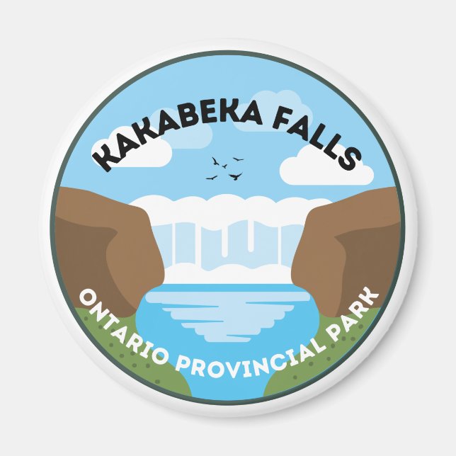 Imã Kakabeka Falls Ontario Provincial Park Magnet (Frente)