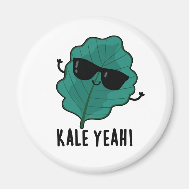 Imã Kale Yeah Funny Veggie Pun (Frente)