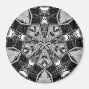 Imã Kaleidoscope - Estrela cinza escura...