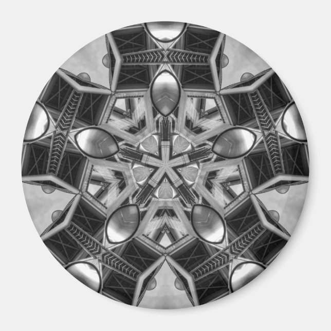 Imã Kaleidoscope - Estrela cinza escura... (Frente)