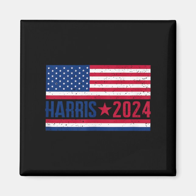 Imã Kamala 2024 American Flag (Frente)