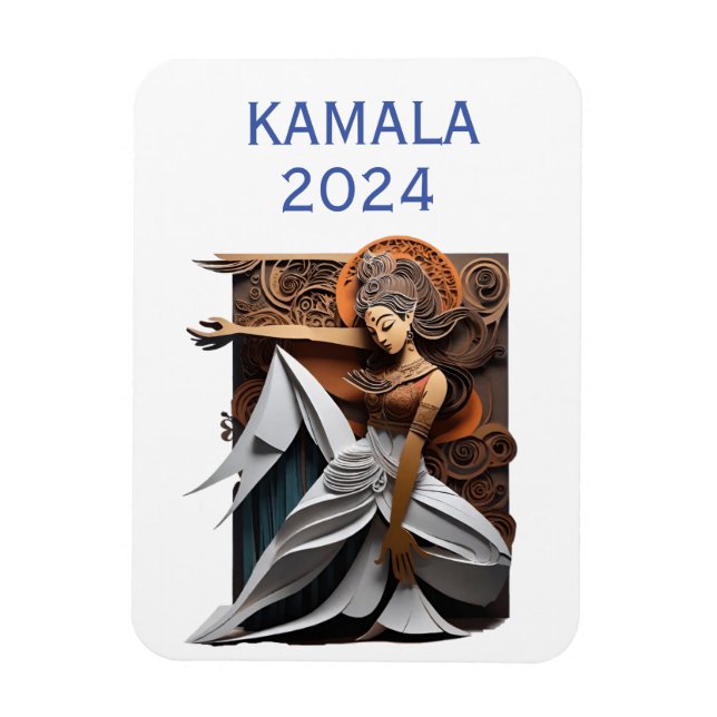 Ímã Kamala 2024 para o Presidente Thunder_Cove (Vertical)
