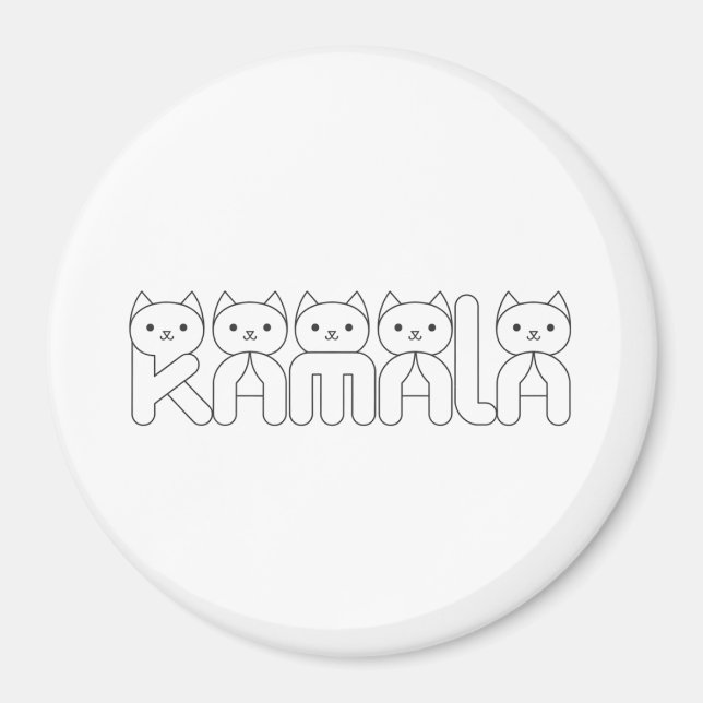 Imã Kamala Cat - Letra Presidente 2024 (Frente)