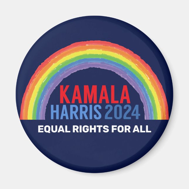 Imã Kamala Harris 2024 Eleição Rainbow LGBTQ (Frente)