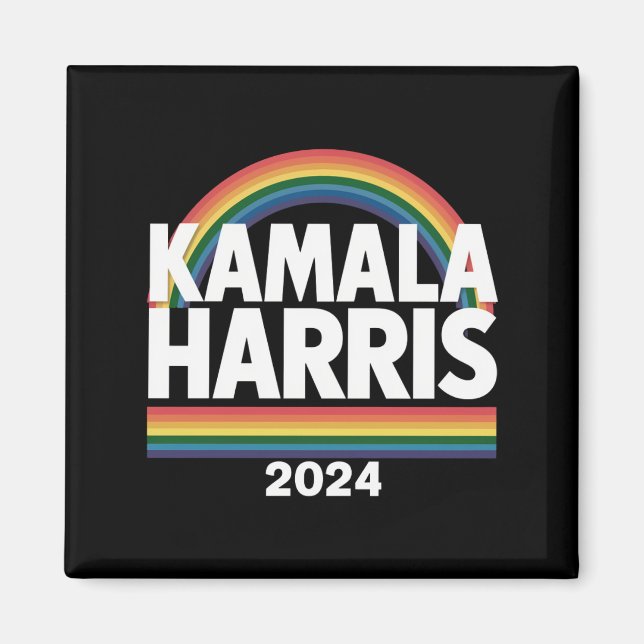 Imã Kamala Harris 2024 Rainbow Orgulho gay LGBT Eleiçã (Frente)