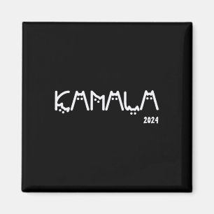 Imã Kamala Harris Cat Lettering Positive Funny