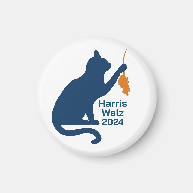 Imã Kamala Harris Cat w Orange Rat (Frente)