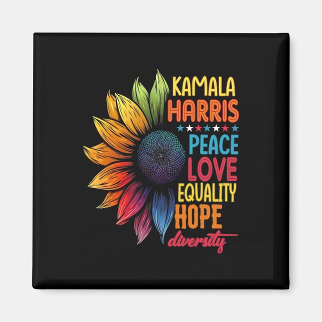 Imã Kamala Harris Paz Igualdade de Amor Esperam Divers (Frente)